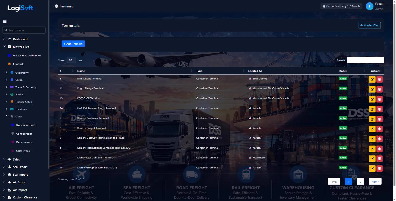 LogiSoft terminals