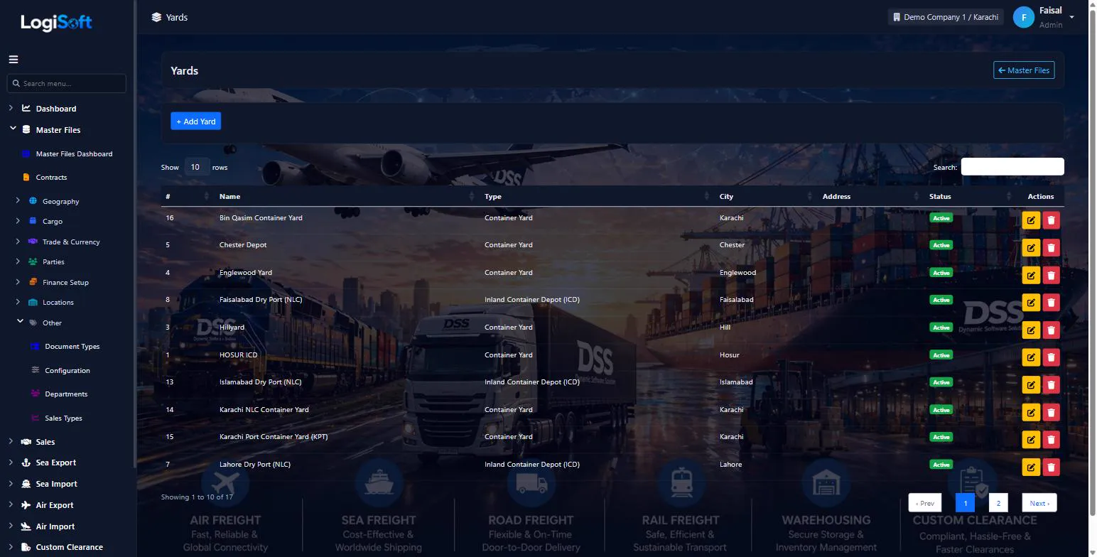 LogiSoft yards